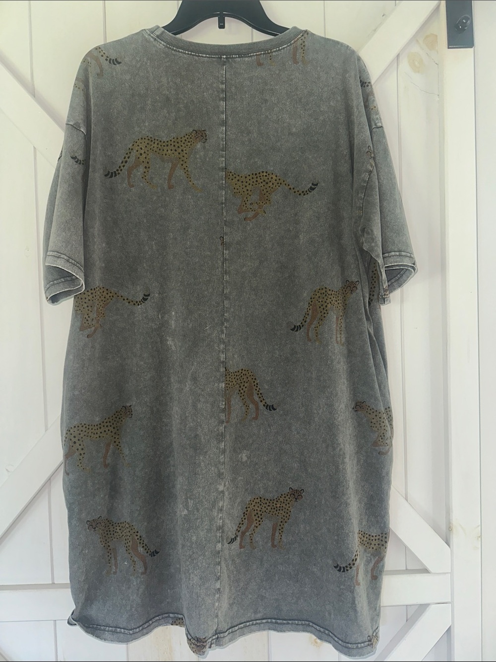 Easel Gray Cheetah dress..with pockets! - Picture 4 of 8